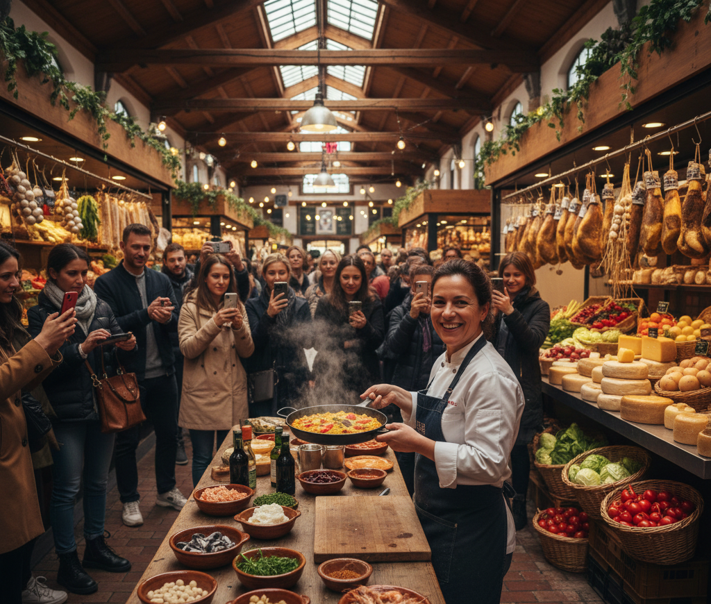 Showcookings y demostraciones en mercados
