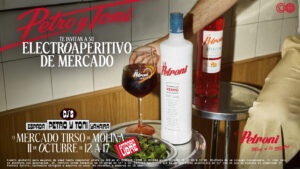 Aperitivo Petroni en el mercado de Tirso de Molina